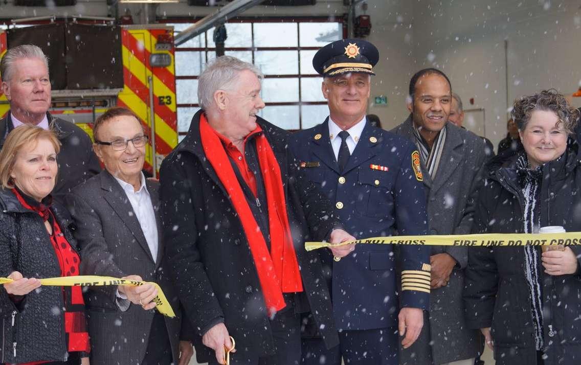 Ribbon-cutting ceremony held at the new Sarnia Fire Station No. 3. January 30, 2024. (Photo by Natalia Vega)