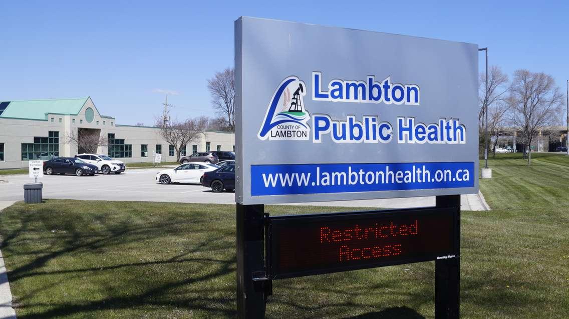 Lambton Public Health on Exmouth Street in Sarnia. 27 April 2020. (BlackburnNews.com photo by Colin Gowdy)