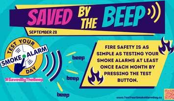 Saved by the Beep campaign poster (Photo by: Ontario Fire Marshal's X page)