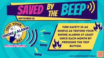 Saved by the Beep campaign poster (Photo by: Ontario Fire Marshal's X page)