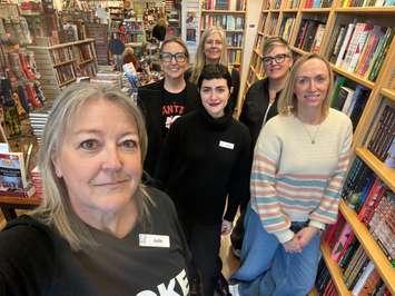 A team of booksellers at The Book Keeper prepare for the GST/HST holiday. Image courtesy of owner Susan Chamberlain