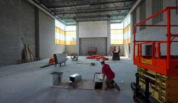 Construction of the new gymnasium at Sarnia's Sacred Heart Catholic School (former Gregory A. Hogan site) on Hogan Drive. Image courtesy of SCCDSB.