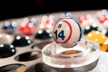 A bingo ball. 1 March 2017. (Photo by Fedetvc from Wikipedia)