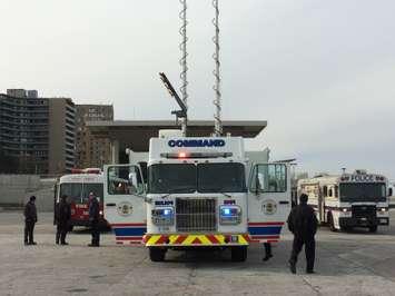 Windsor's police and fire departments unveiled a new shared mobile command centre on December 1, 2014. (Photo by Jason Viau)