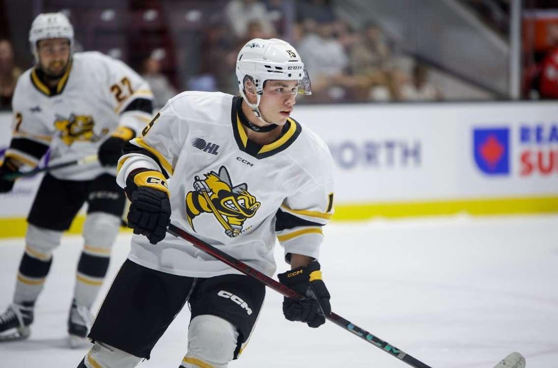 JJ Franceschetti of the Sarnia Sting. Photo by Natalie Shaver/OHL Images