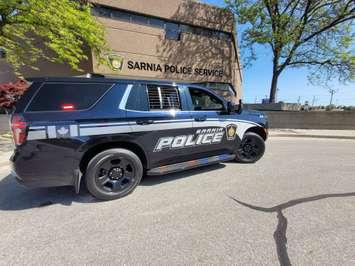 Sarnia Police Service cruiser. May 25, 2023 Blackburn Media photo by Stephanie Chaves