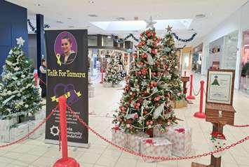 Tamara's Trees of Hope display at Lambton Mall. November 24, 2023. (Photo by Natalia Vega)