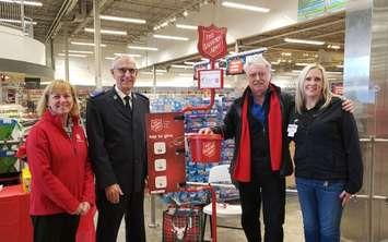 Kick off day for the 2023 Red Kettle campaign. November 16, 2023. (Photo courtesy of The Salvation Army Sarnia Community and Family Services via Facebook)