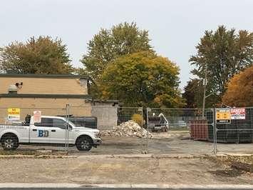 Demolition of the former Murray Street School in Corunna. October 11, 2022 Blackburn Media photo.