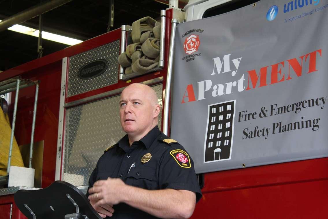 Chatham-Kent Assistant Fire Chief Chris Case, September 28, 2016 (Photo by Jake Kislinsky)