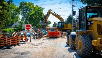 Nelson Street reconstruction project. July 31, 2025. (Photo courtesy of the City of Sarnia via Facebook)