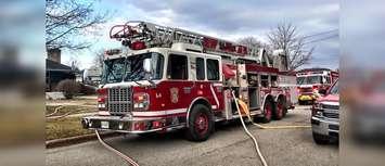 Sarnia Fire Rescue on scene of a fire on Grey Crescent. February 28, 2018. (Photo by SFR) 