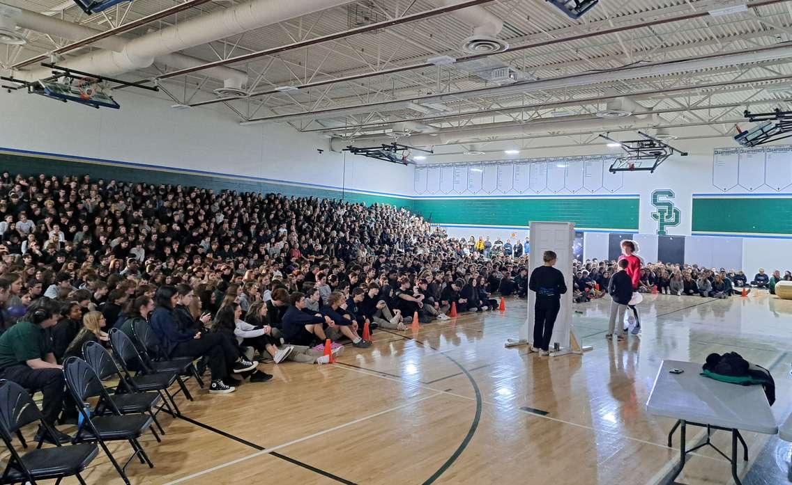 Irish Miracle pep rally at St. Patrick's High School. November 28, 2023. (Photo by Natalia Vega)