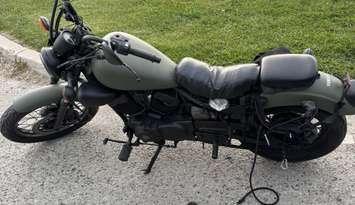 The motorcycle stolen from a driveway on September 3, 2025. (Photo by: Sarnia police)