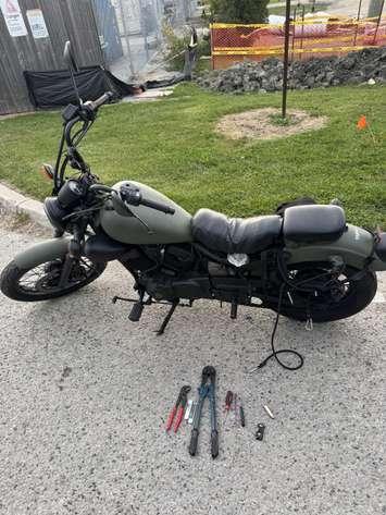 The motorcycle stolen from a driveway on September 3, 2025. (Photo by: Sarnia police)