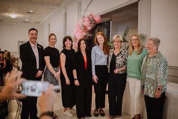 SCF Executive Director Mike Barron and the 2024 Women of Excellence recipients. (Photo courtesy of the Sarnia Community Foundation)