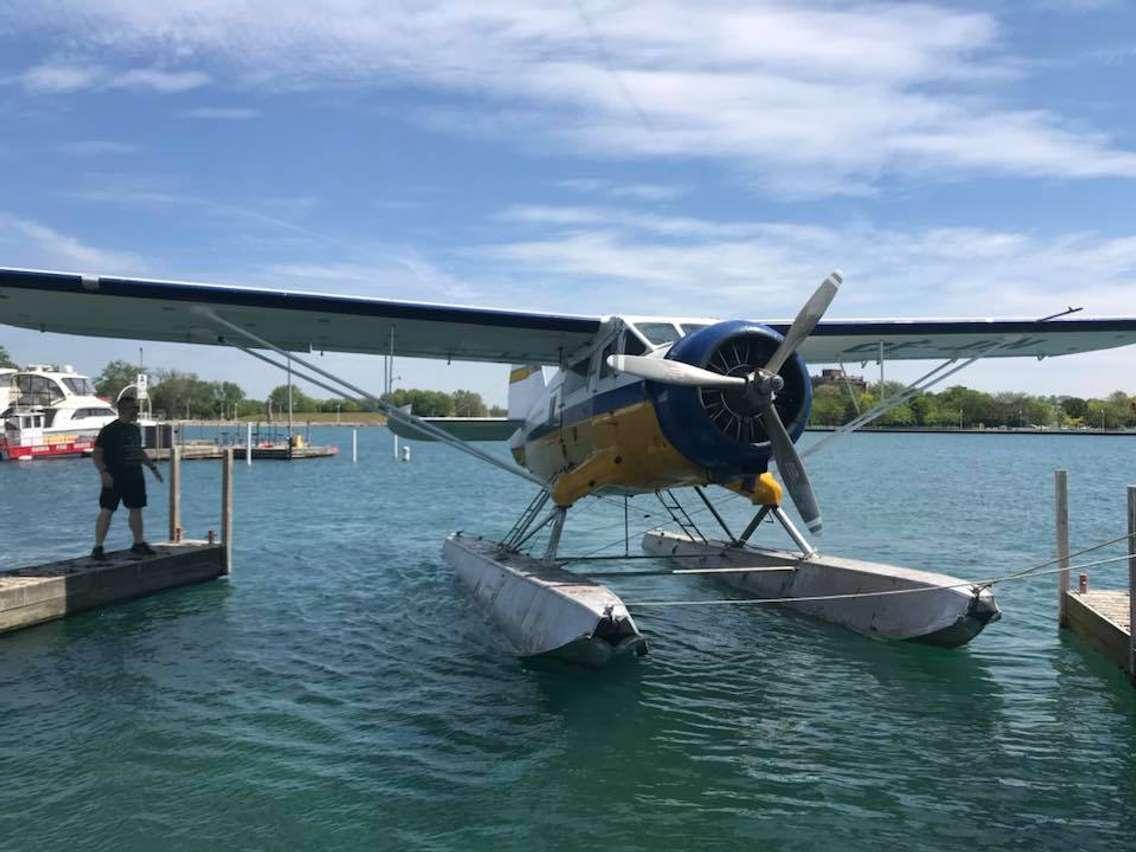 A seaplane used by Huron Flight Services in 2018 in Sarnia Bay. Image courtesy of Huron Flight Services Facebook page. 