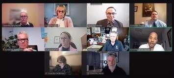 Sarnia city council meeting held on April 29, 2025. (Screenshot of video posted to YouTube)