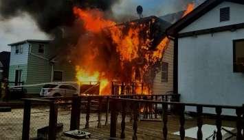 December 1, 2024 fire at home on Ross Avenue. Photo courtesy of GoFundMe.com.