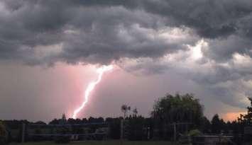 Lightning strike  (Photo courtesy of Rachel Hoekstra) 