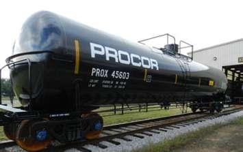 Procor tank rail car. Photo via. procor.com