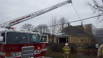 Forest Apartment Fire Monday March 29, 2016.  Photo by Point Edward Fire Dept. via Facebook.