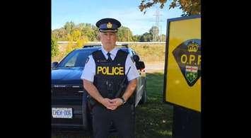 Inspector Mike McConnell shares results of Drive Smart: Keep It Safe campaign in video posted to social media. October 2, 2024. (Screenshot courtesy of West Region OPP via X)