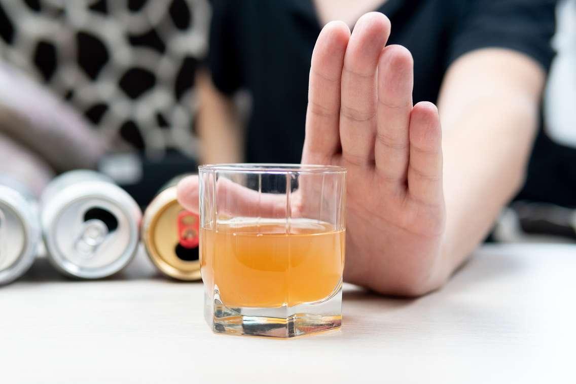 Man refuses alcohol drink. © Can Stock Photo / darksoul72