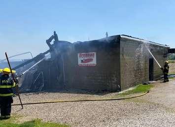 Barn fire at Brennan Poultry. May 30, 2022 Photo courtesy of Chief Don Ewing.