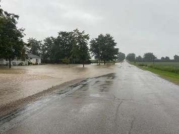 Flooding in Warwick Township. Photo courtesy of Township of Warwick Fire & Rescue Department via Facebook.