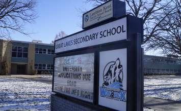 Great Lakes Secondary School on Murphy Road in Sarnia. 6 January 2020. (BlackburnNews.com photo by Colin Gowdy)