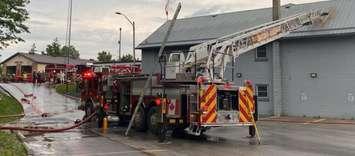 Fire at Grand Bend Legion July 16, 2024. Photo courtesy of Lambton Shores Fire and Emergency Services via Facebook.