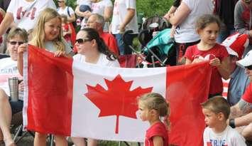 Canadians celebrate Canada Day. (BlackburnNews.com photo by Dave Dentinger)