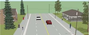 Rendering of multi-use paths. (Photo courtesy  of the Municipality of Lambton Shores)