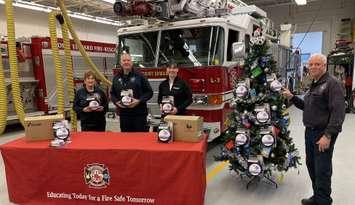 Enbridge donates smoke/CO alarms to Point Edward Fire & Rescue - Dec. 17/24 (Photo courtesy of Point Edward Fire & Rescue)