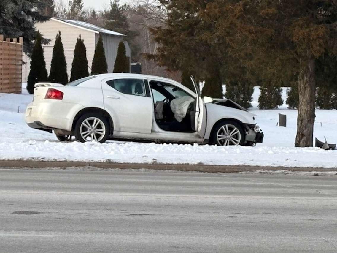 Crash at Michigan Rd and Blackwell Rd (Image courtesy of Evelyn Langille)