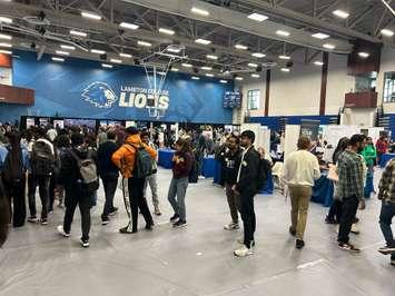 Attendees at the Lambton College Mega Job Fair on Oct. 10, 2024 (Photo by: Lindsay Newman/ Blackburn Media)