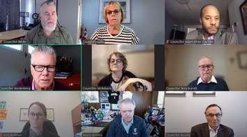 Sarnia council reports out of a special closed meeting on Friday, May 9. Image captured during virtual broadcast.