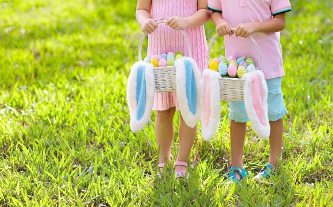 Children collect Easter eggs file photo courtesy of © Can Stock Photo / famveldman