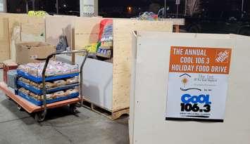 COOL 106.3 Annual Food Drive for the Inn of the Good Shepherd, Dec 10, 2021. Photo by Stephanie Chaves. 