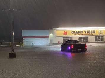 Flooding in Sarnia, Aug 4, 2022. Photo by Mike @205mph via Twitter. 