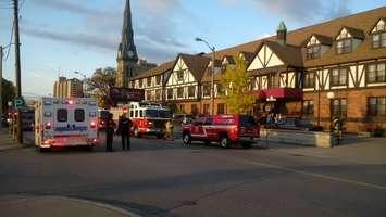 False alarm at Drawbridge Inn on October 26, 2015. Photo courtesy of Sarnia Police  Service via Twitter.