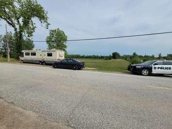 Sarnia Police Service conduct grid search on Lasalle Line near Highway 40, Aug 3, 2022. Submitted photo. 