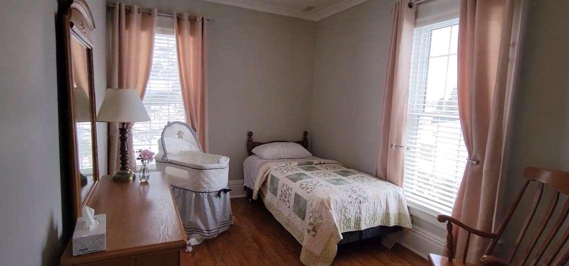 A room at Gianna Home in Sarnia set up for a new mother. Image courtesy of GiannaHome.ca