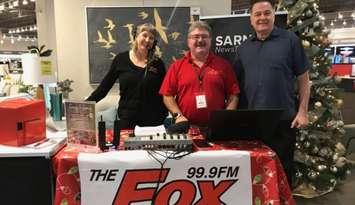 Family to Family Donation Drive at Tepperman's in Sarnia. December 2023. (Photo courtesy of 99.9 The FOX via Facebook)