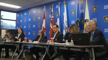  Sarnia Police Services Board during a board meeting. 12 October 2023. (Photo by SarniaNewsToday.ca)