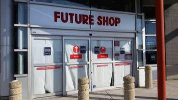 Signage in front of Sarnia Future Shop. March 28, 2015 (photo by Jake Jeffrey blackburnnews.com)