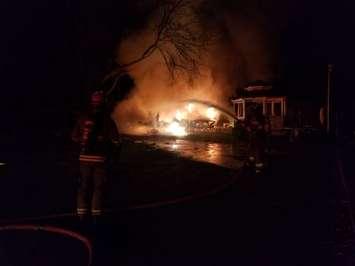 RV fire on Venetian Boulevard Dec. 1, 2018 Photo courtesy of Point Fire  Rescue via Twitter