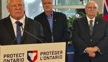 (L to R) Doug Ford, Mike Bradley, Bob Bailey - August 21/25 (Sarnia News Today photo by Josh Boyce)