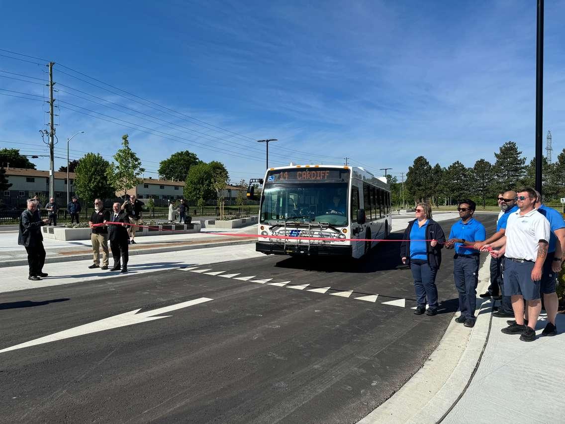 Ribbon cutting at Sarnia Transit Clearwater Terminal May 24, 2024. Blackburn Media photo by Melanie Irwin. 